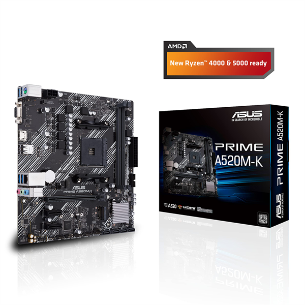Asus Prime A520M-K Amd A520 (OC) DDR4 4400 MHz (OC) Am4 mAtx Anakart