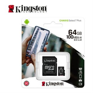 Kingston SDCS2/64GB 64GB MicroSDXC Canvas Select Plus Hafıza Kartı