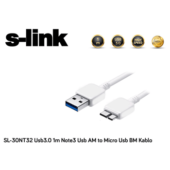 S-Link Sl-30Nt32 Usb3.0 1M Note3/S5 Usb Am To Micto Usb Bm Kablo