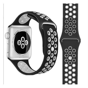 Wiwu Apple Watch 42-44mm Uyumlu Mavi/Siyah Spor Silikon Kordon